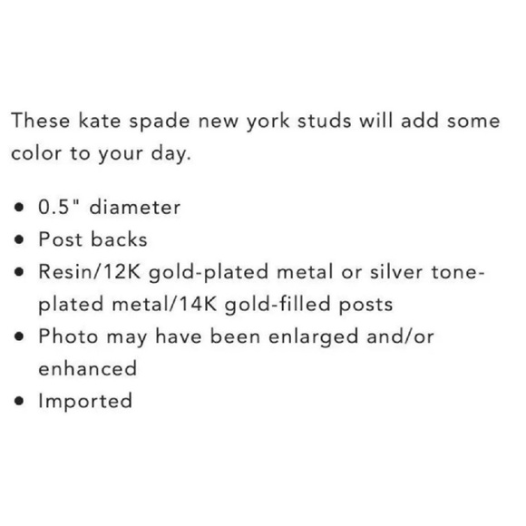 Kate Spade Square Stud Earrings in Marbleized White - Picture 7 of 8